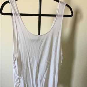 White tank top with cut outs